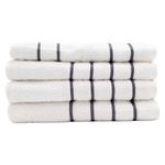 Toalla de Baño Boston Color Blanco con líneas Grises