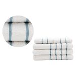 Toalla de Baño Boston Color Blanco con líneas Aqua