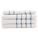 Toalla de Baño Boston Color Blanco con líneas Aqua