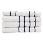 Toalla de Manos Boston Color Blanco con líneas Navy