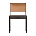 Escritorio Hematita Negro con Panel de Corcho 75x45 cm