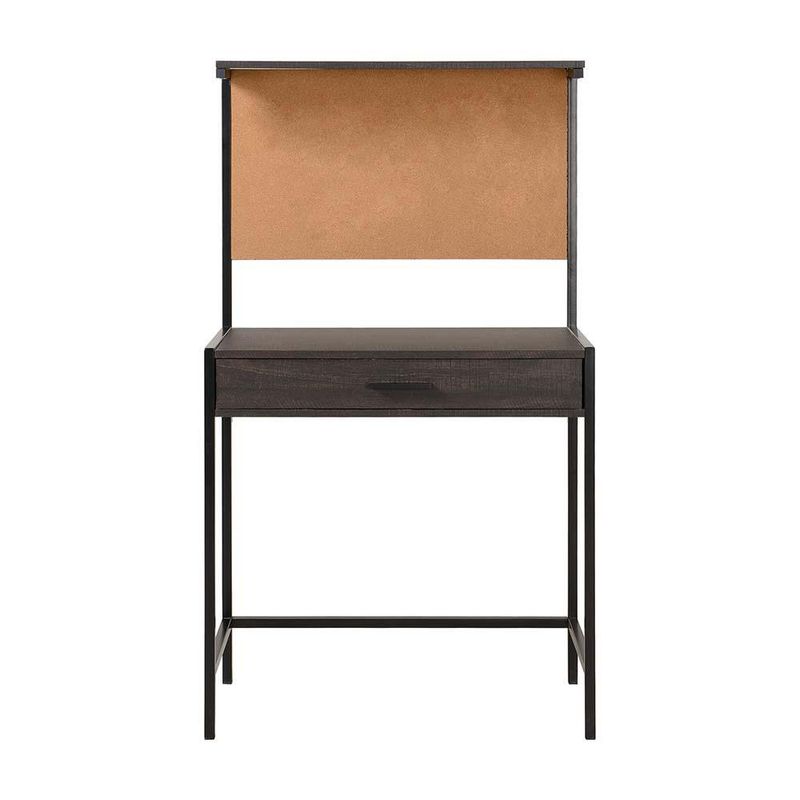 Escritorio Hematita Negro con Panel de Corcho 75x45 cm