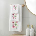 Set 3 Toallas Blancas Mariposas