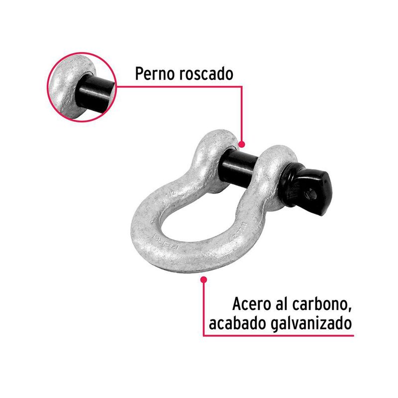 Grillete de Acero Forjado 1/2 plg