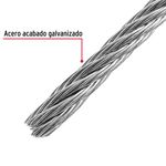 Cable Rígido de Acero 3/16 plg por Metro