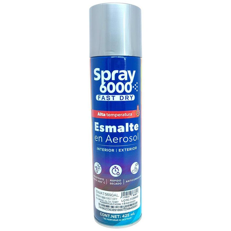 Esmalte en Aerosol Alta Temperatura Spray 6000 de 425 ml