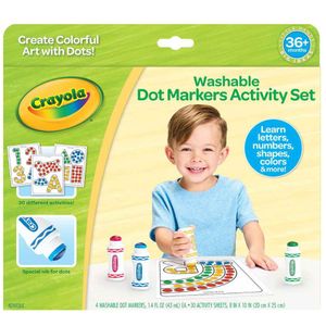 Set de Actividades Crayola Dot Markers Lavables 30 Hojas