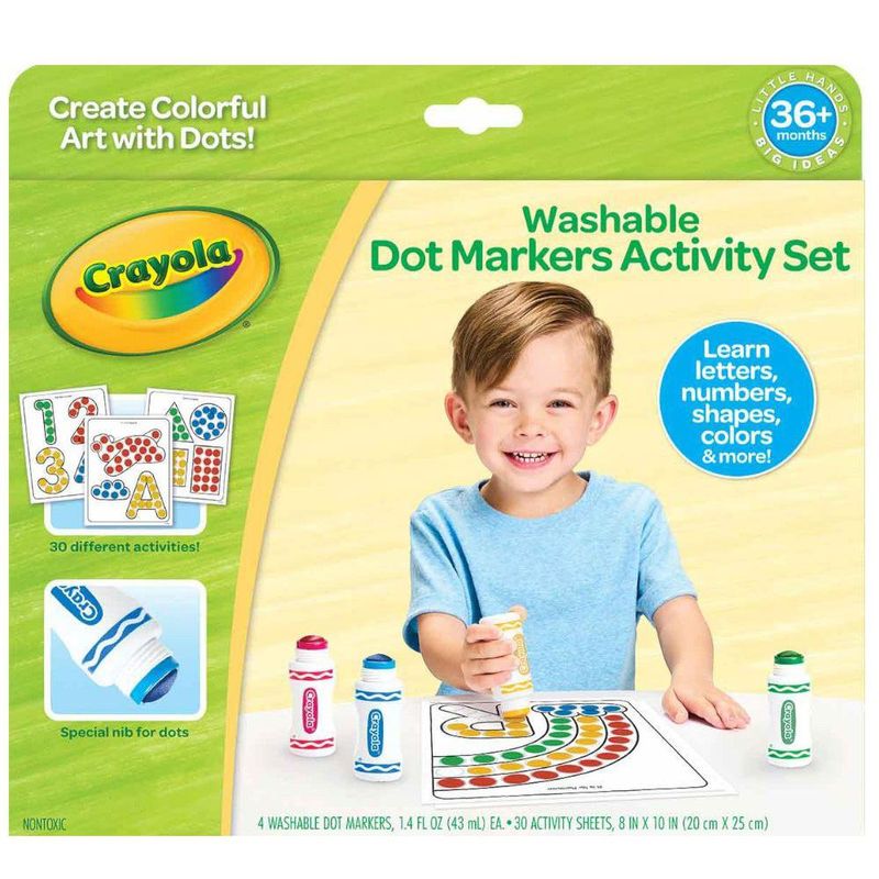 Set de Actividades Crayola Dot Markers Lavables 30 Hojas