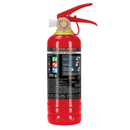 Extintor Portátil De Emergencia Tipo Abc De 500 G - Truper