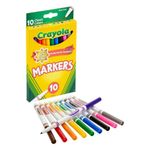 Set de 10 Marcadores Lavables Crayola Clásicos Punta Fina