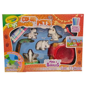 Set Crayola Color Pets Dinosaurios Pinta y Báñalos 12 piezas