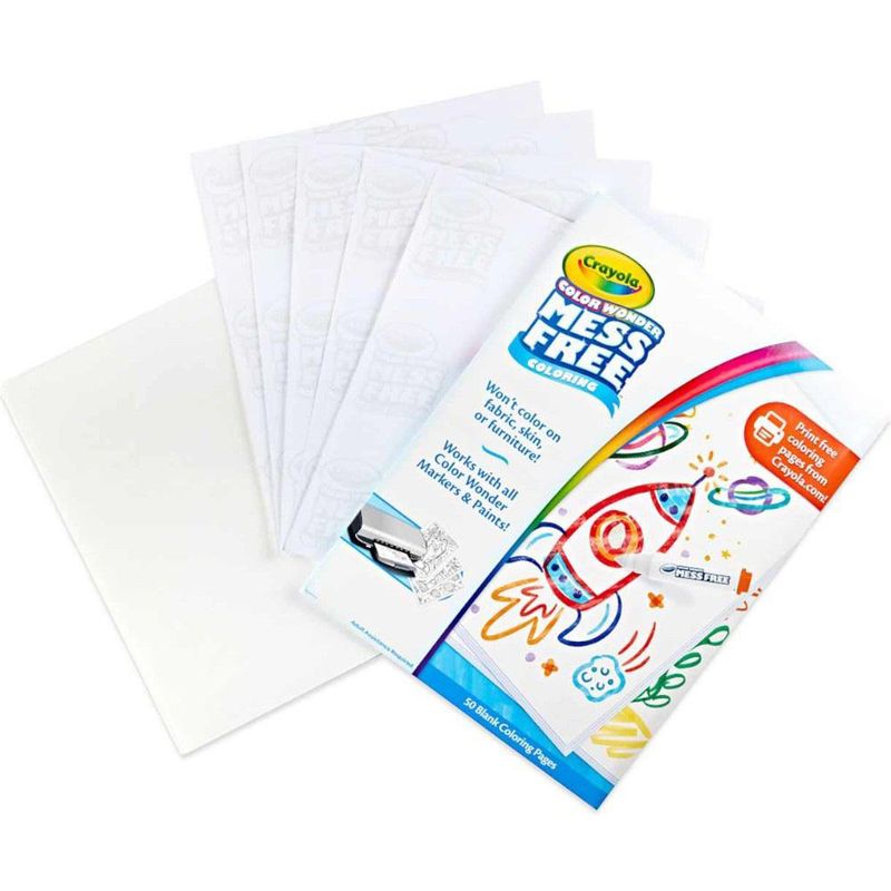 Hojas para colorear Crayola Color Wonder Mess Free 50 piezas