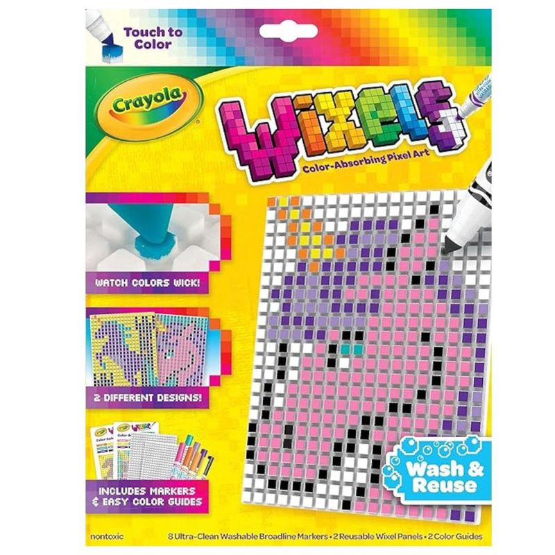 Set de Arte Crayola Wixels Unicornio con Marcadores y Plantillas