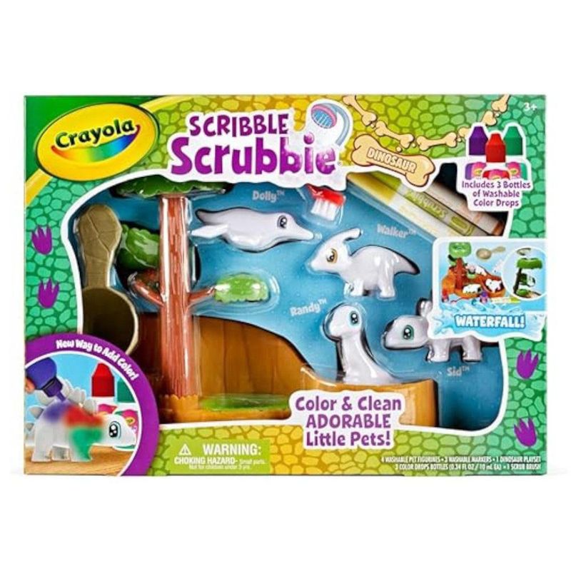 Set Crayola Scribble Scrubbie Dinosaurios con Cascada y Accesorios