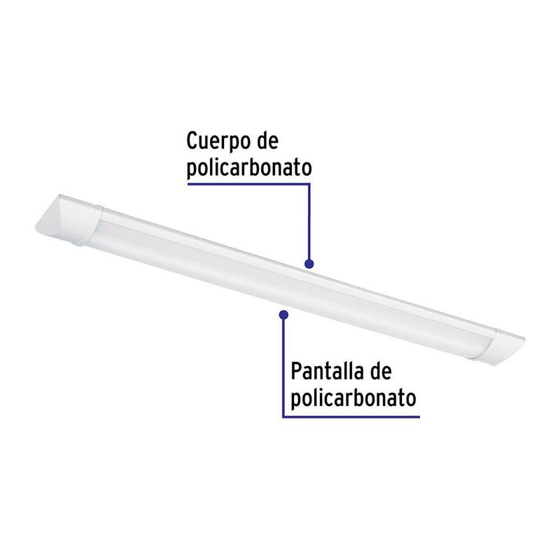 Luminaria Lineal LED de 18W para Gabinete 60 Cm