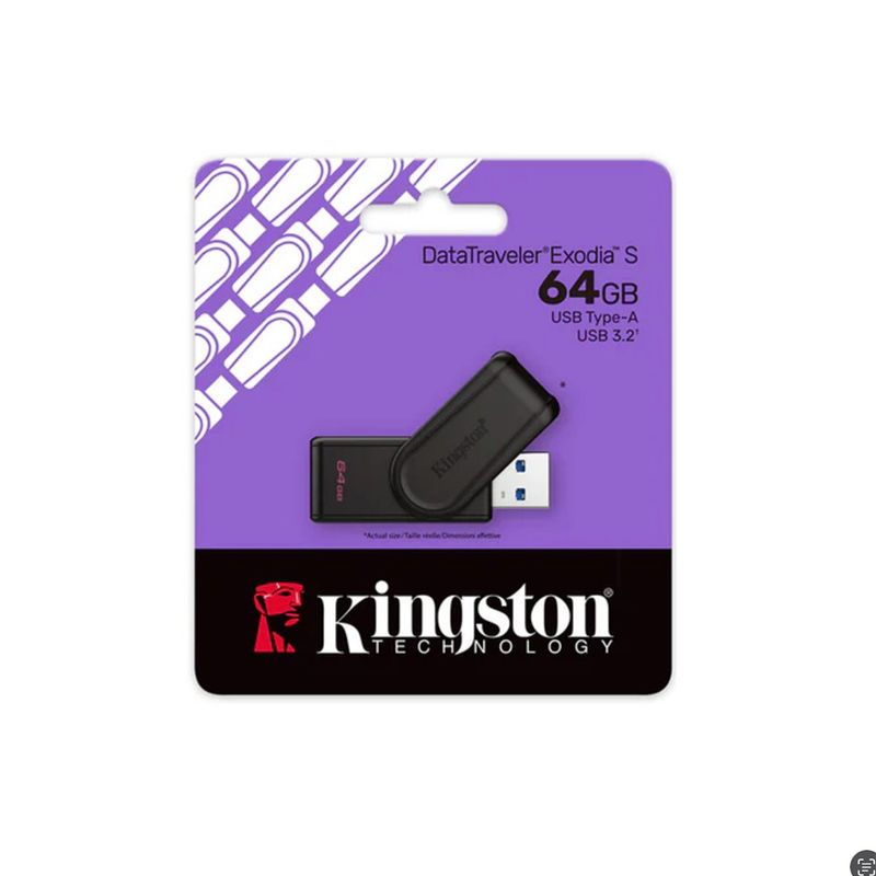 Memoria USB DataTraveler Exodia S USB 3.2 de 64 GB