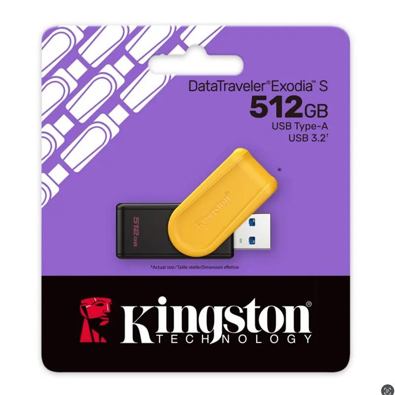 Memoria USB Kingston DataTraveler Exodia S de 512 GB USB 3.2
