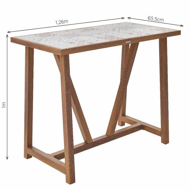 Mesa Jardín Alta Cerámica Gaia 4 Personas