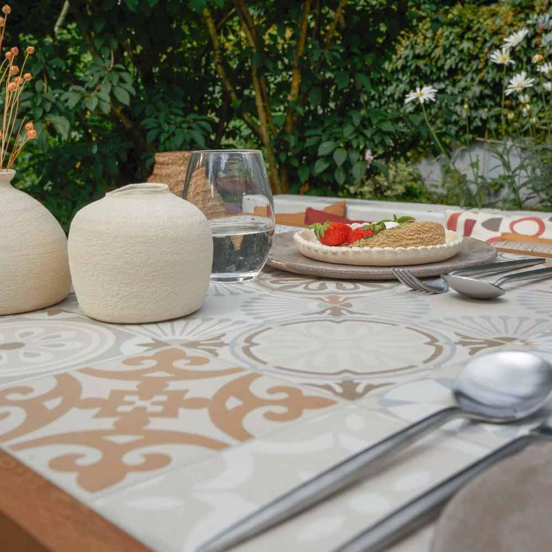 Mesa Jardín Alta Cerámica Gaia 4 Personas