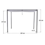 Pérgola de Acero Horali Color Gris Antracita de 199 x 297 Cm