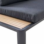 Sofá en L Gris Oscuro con Mesa Central