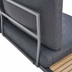 Sofá en L Gris Oscuro con Mesa Central