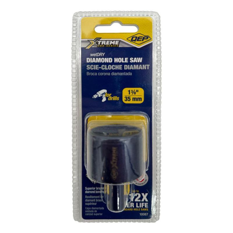 Broca Tipo Corona Diamantada QEP Xtreme de 35 mm para Taladro