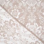 Set de Cubrecama King con Diseño de Flores Color Beige