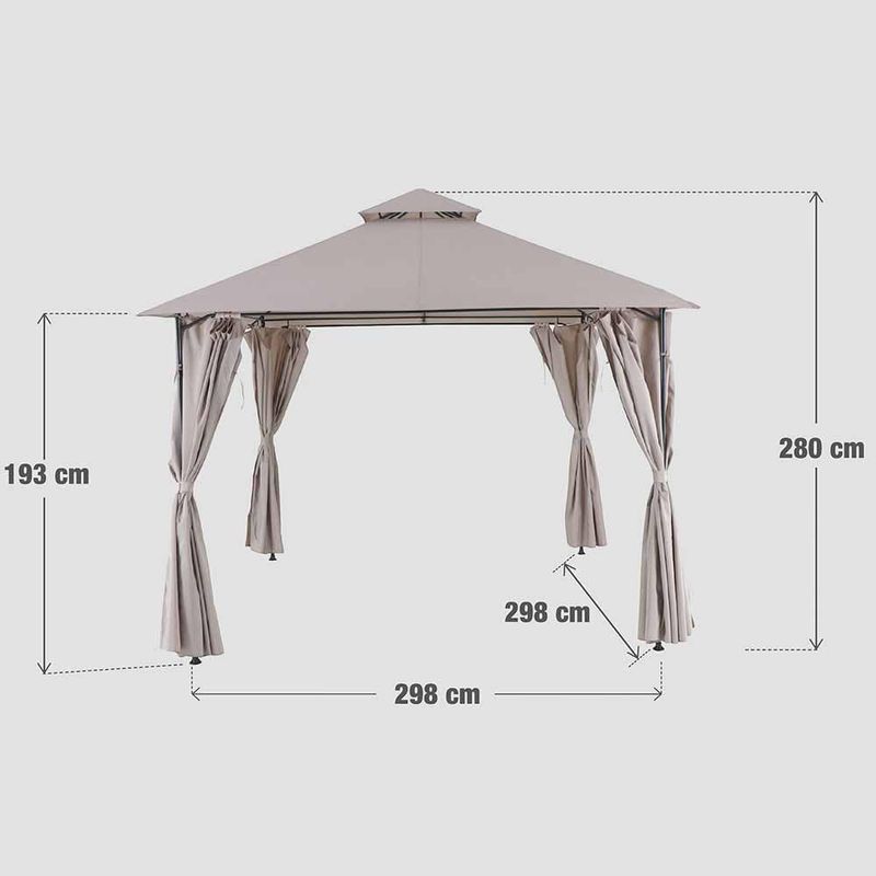 Toldo Oxis Gazebo 300 X 300 Cm