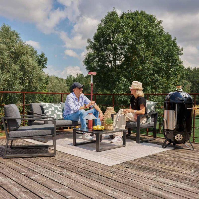 Set de Exterior Coffee Lyra Gris 4 Pzas