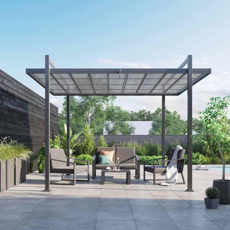 Set de Exterior Coffee Lyra Gris 4 Pzas