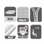 Set de Exterior Coffee Lyra Gris 4 Pzas