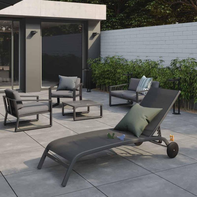 Set de Exterior Coffee Lyra Gris 4 Pzas