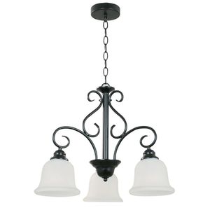 Lámpara de Colgar Zlumini con 3 Luces Color Negro