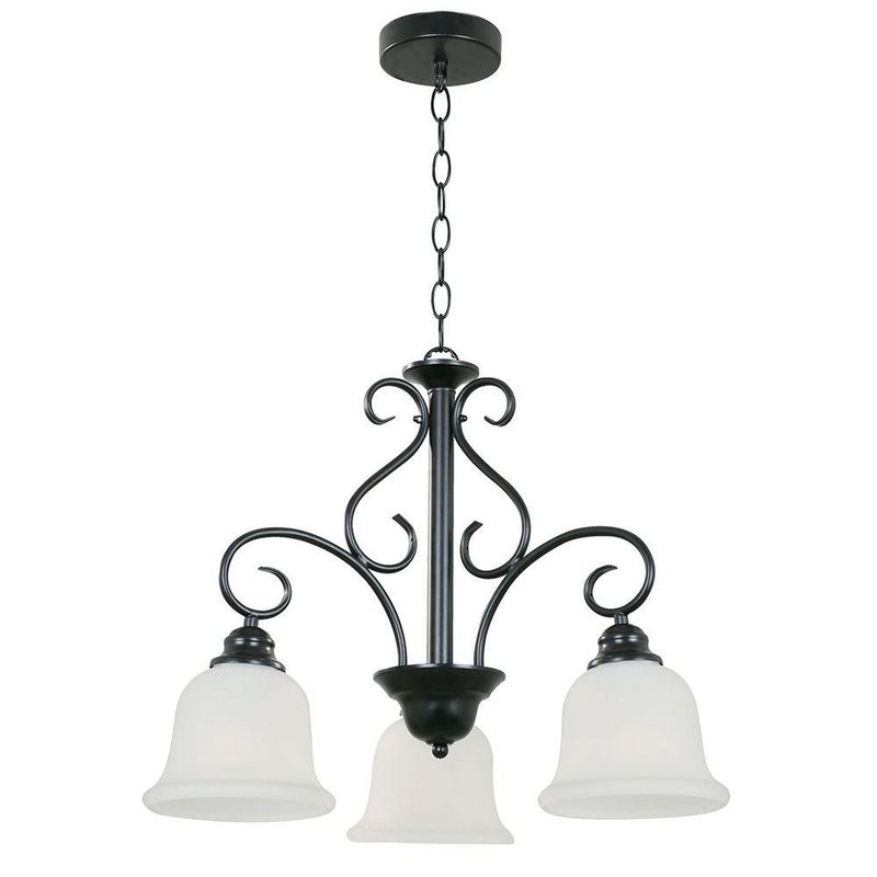 Lámpara de Colgar Zlumini con 3 Luces Color Negro