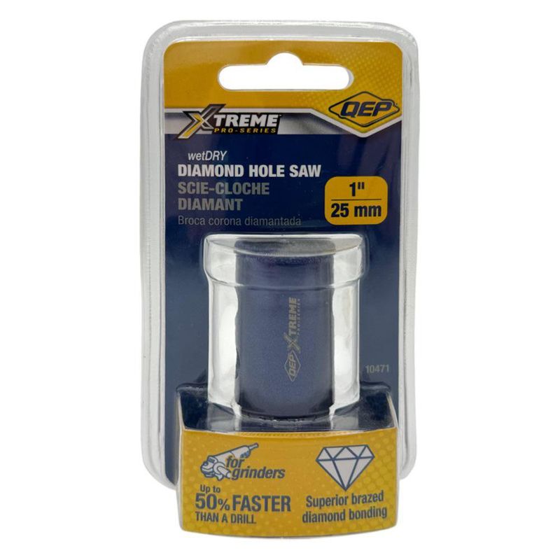 Broca Tipo Corona Diamantada QEP Xtreme de 25 mm para Amoladora