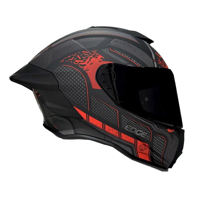 Casco Integral EDGE Batman Rojo Mate Talla M