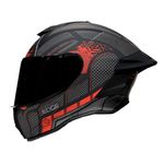 Casco Integral EDGE Batman Rojo Mate Talla M