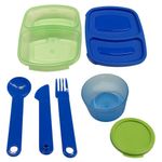 Set Infantil con Contenedores y Cubiertos en Colores Surtidos