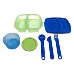 Set Infantil con Contenedores y Cubiertos en Colores Surtidos