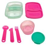 Set Infantil con Contenedores y Cubiertos en Colores Surtidos