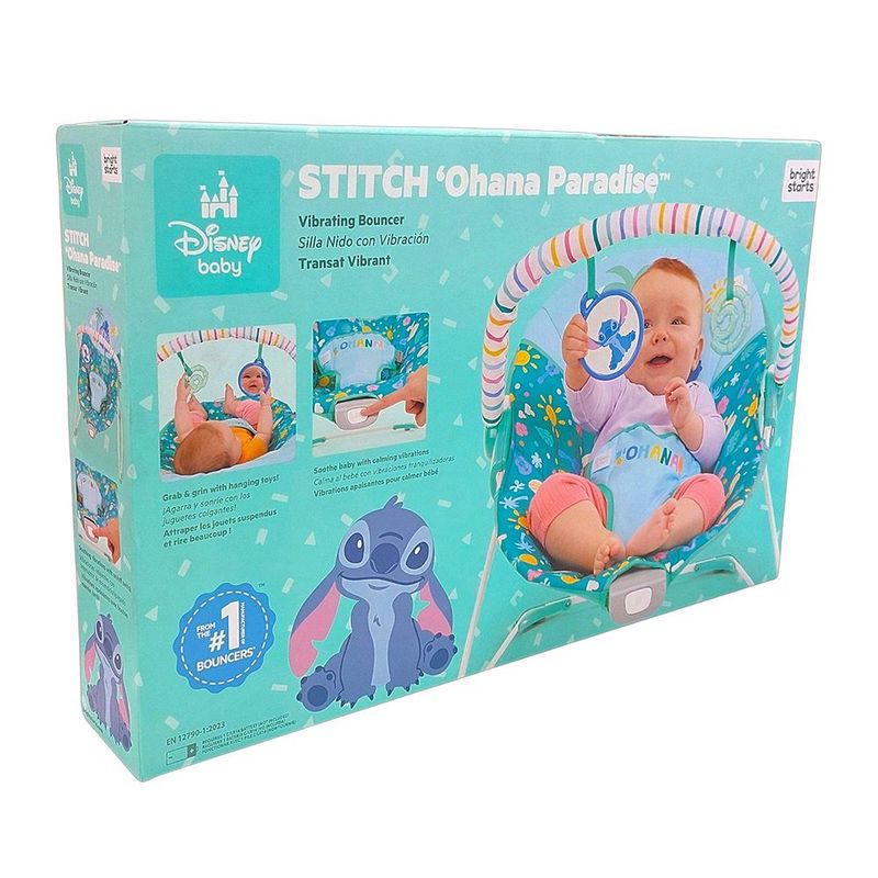 Silla Mecedora para Bebé Diseño Stitch Ohana Paradise