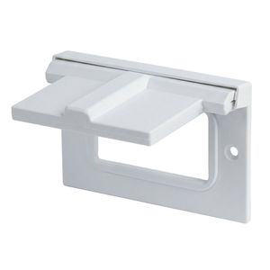 Tapadera Abatible para Contacto Eléctrico Exterior Color Blanco