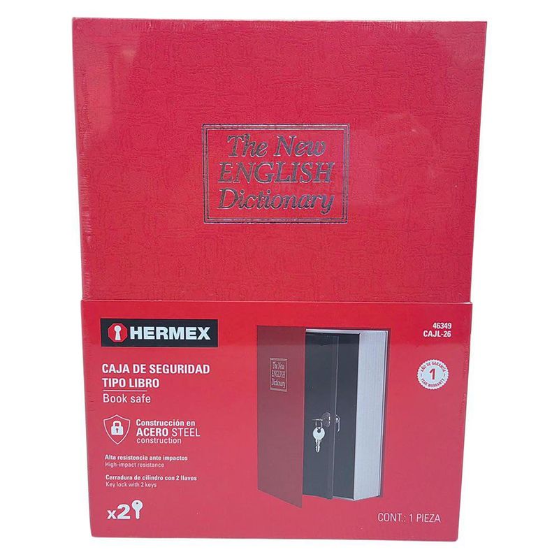 Caja de Seguridad Hermex Tipo Libro