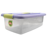 Caja Organizadora Click de 12 Litros Color Celeste con Verde