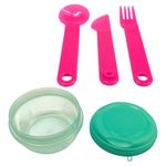 Set Infantil con Pachón, Contenedor y Cubiertos en Colores Surtidos