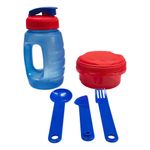 Set Infantil con Pachón, Contenedor y Cubiertos en Colores Surtidos