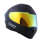 Casco Integral EDGE Extreme Color Negro Mica Iris Dorado Talla XL