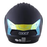 Casco Integral EDGE Extreme Color Negro Mica Iris Dorado Talla XL