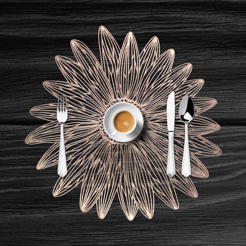 Individual Flor Dorado 38 Cm